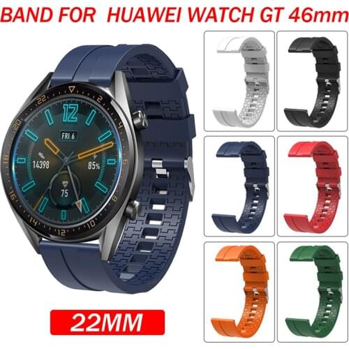 Soft Silicone Wrist Band for HUAWEI WATCH GT 46mm Bands Bracelet Watchband Replaceable Sport Straps Correa Accessories Band 22mm