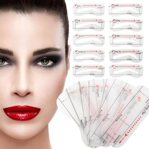 3 Styles Eyebrow Shaping Stencils Grooming Kit Makeup Shaper Set Template Tool For Women Beauty Eyebrows Mold