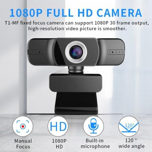 New Webcam 1080P USB HD Web Camera Video Recording With Dual Microphone For PC Computers Home Office Online Lessons Supplies