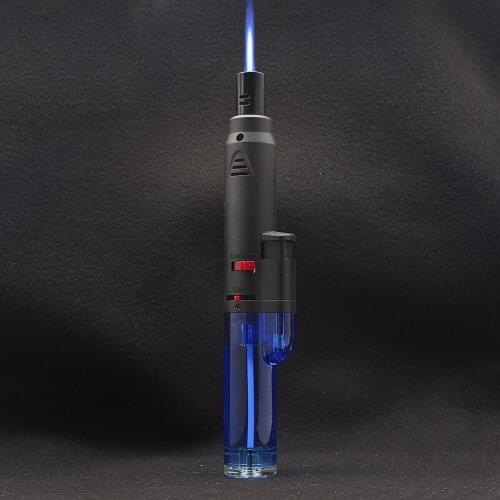 Windproof Jet Torch Lighter Turbo Plastic Lgnition Cigar Pipe Kitchen Butane Lighter Color Sent Randomly