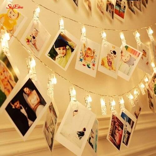 1.5/3/6M Photo Card Wall Clip Fairy LED String Light Home Christmas Holiday Wedding Decoration Battery Powered Lamps 5ZMM247-249
