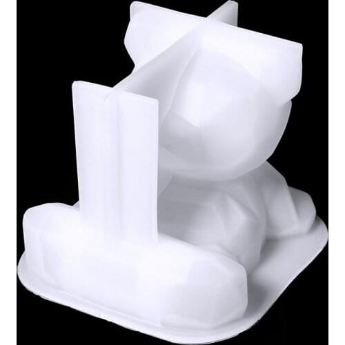 1pc Bear Epoxy Mold Phone Stand Silicone Mold DIY Geometry Stereo Decoration Ornaments Crystal Epoxy Moluds