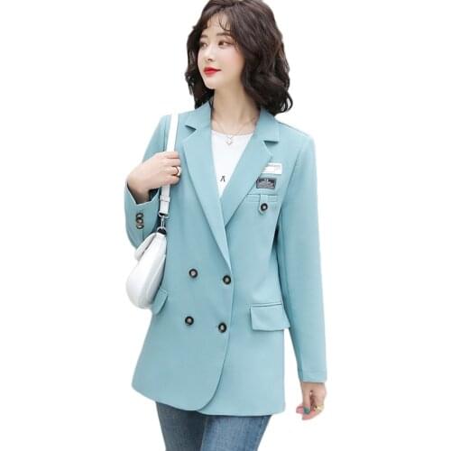 2021 New Women Fashion Casual Blazer Spring Autumn Loose Long Suits Jacket Womens Single Piece Outerwear Plus Size 4XL Trend