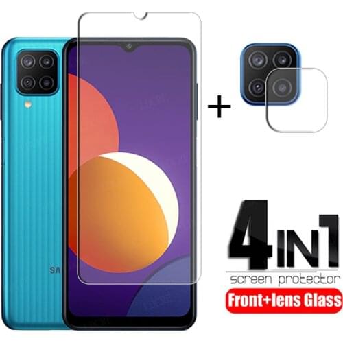4-in-1 For Samsung Galaxy M12 Glass For Samsung M12 Tempered Glass Screen Protector Phone Film For Samsung M12 Camera Lens Glass
