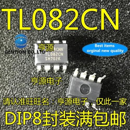50Pcs TL082CN TL082CP TL082 DIP-8 High speed dual operation amplifier chip in stock 100% new and original