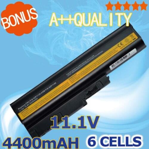 4400mAh Battery for IBM Lenovo ThinkPad R60 R60e R61e R61i T60 T60p T61 T61p R500 T500 W500 SL400 SL500 SL300 SL510
