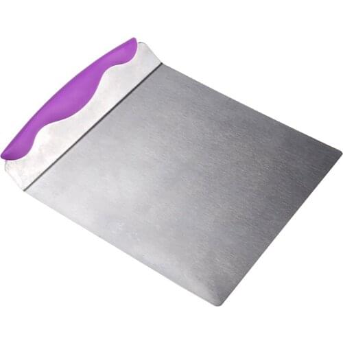 Free Shipping New Xlarge 8" Stainless Steel Pastry Fondant Scraper with plastic handle