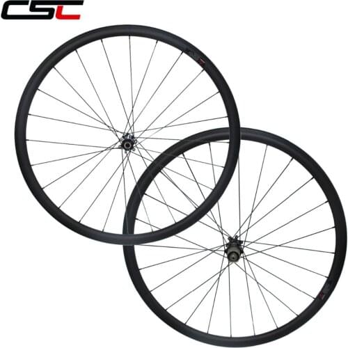 CSC Cyclocross Carbon Clincher Wheel With D411SB/D412SB Straight Pull Hub Tubular Or Clincher Disc Brake Wheelset 6 Bolts