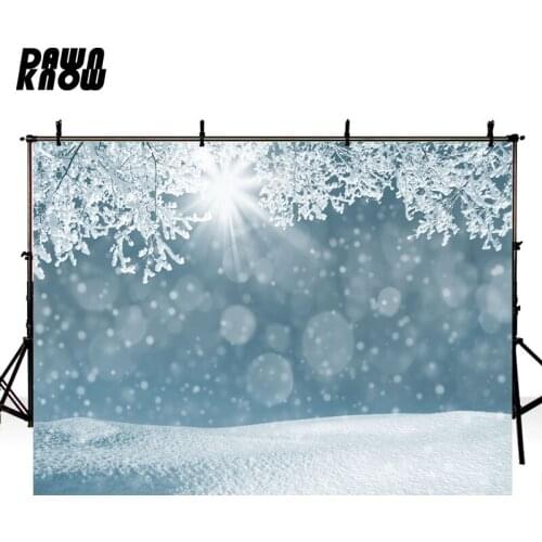 DAWNKNOW Snowflake Photography Background Snow Light Merry Christmas Winter Photo Shoot Backdrops For Children Photocall lv1020