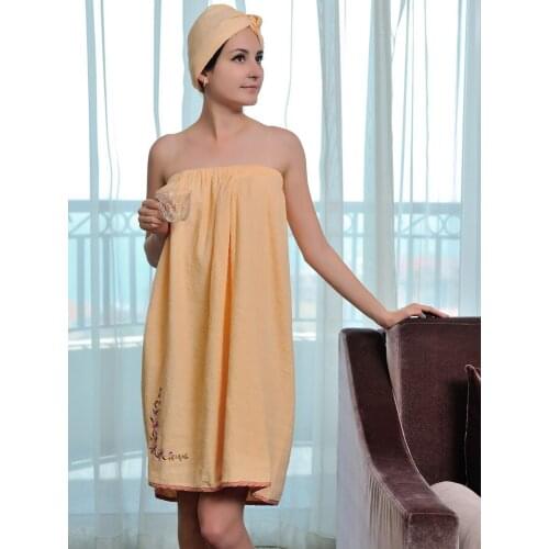 Beautiful lady robe embroidery cotton terry summer style lady night dress