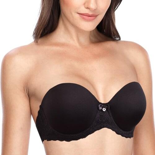 Hot Wedding Bras Women Silicone Lace Bralette Dropshipping Thin Unlined Push Up Strapless Plus Size Sexy Bras For Women