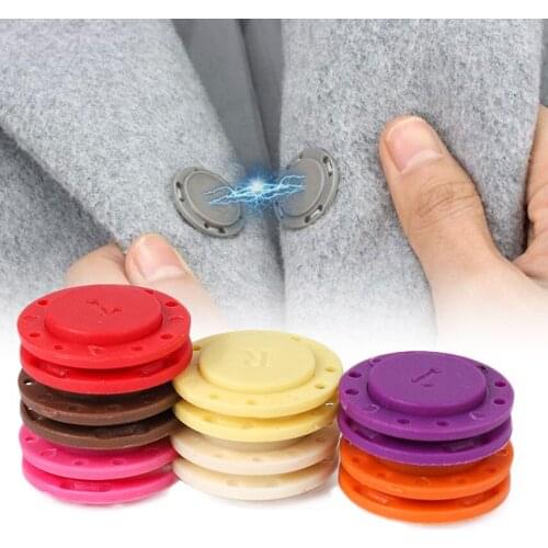 Magnetic Button Buckle Fasteners Plastic Round Magnets for Needlework Decor for Clothes Bag Buckles Accessories for Clothing
