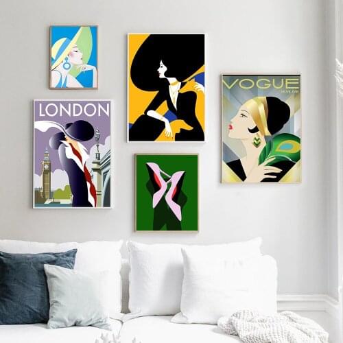 Fashion Lady Poster Print Canvas Art Painting Pink High Heel Shoes Painting on The Wall Picture Modern Girl Room Home Decor