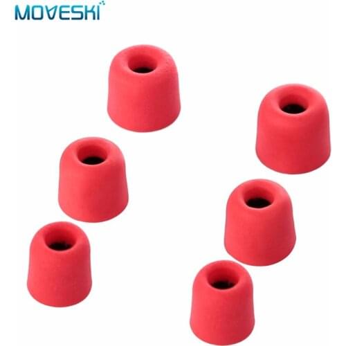 Moveski NB-12 Replacement Noise Islating 3 pairs Memory Foam tips & 3 pairs Silicone Earbuds Ear Pads for Headphone Earphone