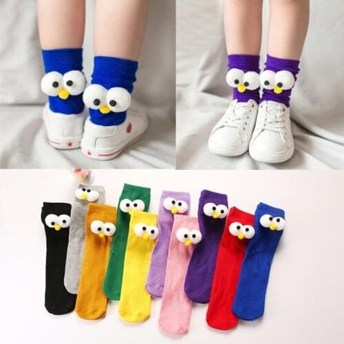 Girl Socks Three-dimensional Will Eye Directly Canister Around Through Clothes Parenting Socks Lovely Cartoon Baby Heap Socks