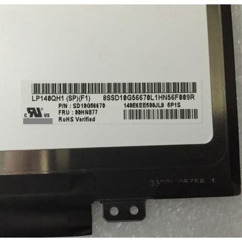 NEW 14"slim led screen LP140QH1-SPF2 LP140QH1 SPF1 LP140QH1(SP)(F2) LED LCD Screen 2560X1440 40pin FRU:00HN877