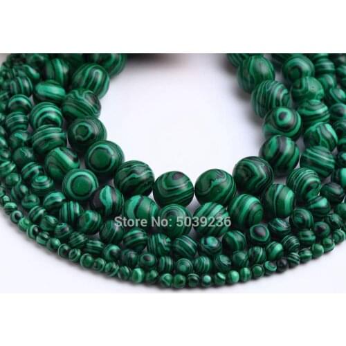 Wholesale Green Malachite Beads Natural Stone Loose Beads 4 6 8 10 12mm for Needlework Jewelry Making