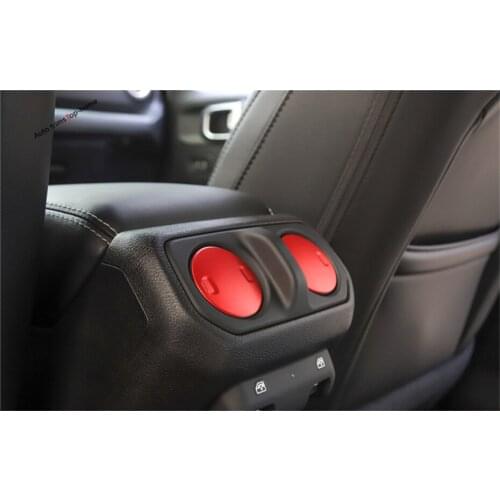 Yimaautotrims Rear Seat Armrest Box Air Conditioning AC Vent Outlet Cover Trim For Jeep Wrangler JL 2018 2019 2020 Interior