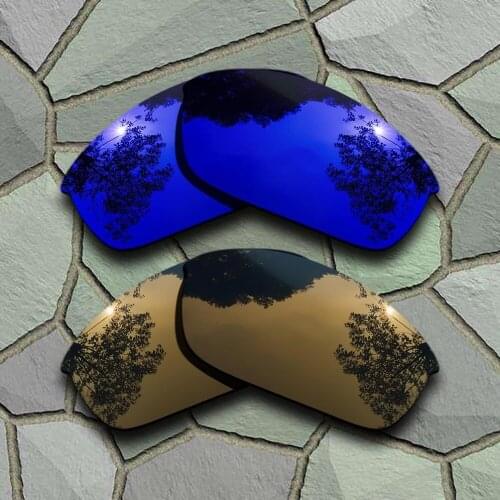 Violet Blue&Bronze Copper Sunglasses Polarized Replacement Lenses for Oakley Flak Jacket