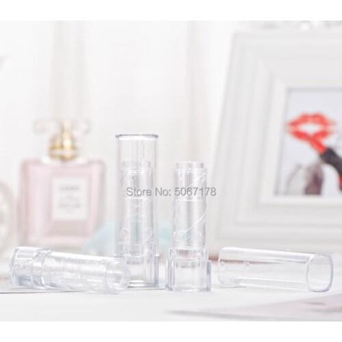 30/50/100pcs DIY Empty Lipstick Bottle Lip Gloss Tube Lip Balm Tube Container With Cap Transparent Cosmetic Sample Container