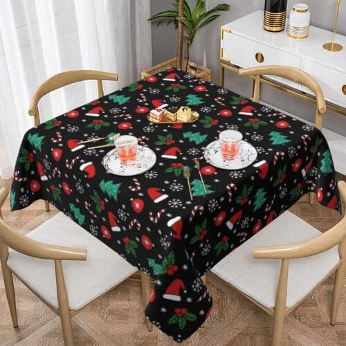 Christmas Tablecloth Printed Decoration Table Cover Polyester Birthday Party Kawaii Room Decor Table Cloth Nappe Mantel Mesa