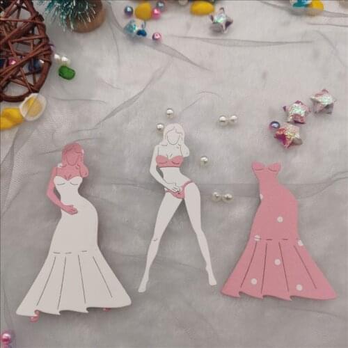 Wedding dress New girl cutting dies Scrapbooking Dies Craft Stamps Die Cut Embossing Greeting Card Make Stencil Cover