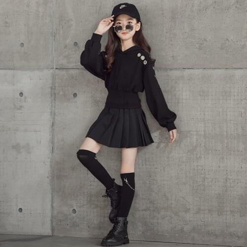 2021 Girls Hoodies Spring Autumn Teen Girl Tops Childrens Clothing Kids Casual Long Sleeve Hoodies 6 8 10 12 14 16 Yrs