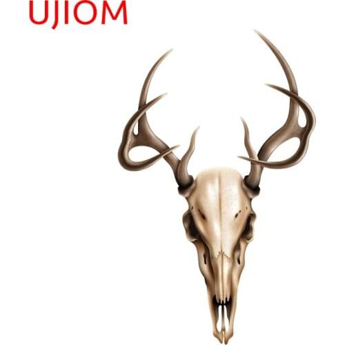 UJIOM Deer Skull with Horns Wall Stickers Room Decor Bedroom Accessories Moisture Proof Wallpaper Vinyl Wall Decal