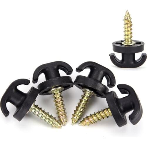 4PCS Universal Car Rear Trunk Envelope Cargo Net Tie Down Hook Ring Loop Hanging