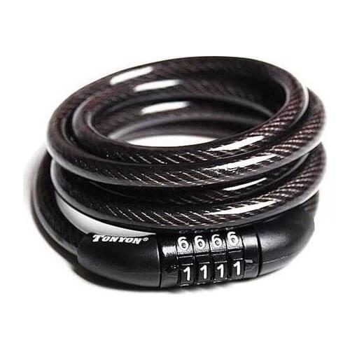 Bike Bicycle 4 Digital Code Password Combination Lock Cable TY532 1200mm MBI-08
