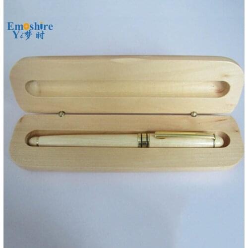 Vintage Elegant Wood Pen Box With Roller Ball Pens Set for Business and Gifts Advertising Pens Office and School Writing P060