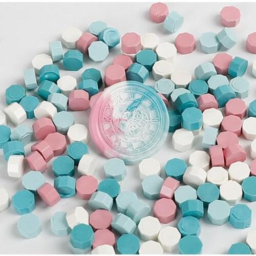 100Pcs/Bag Sealing Wax Wedding Invitation Wax Particles Durable Octagon Shape Eco-friendly Multiple Lacquer Wax Blocks Wedding