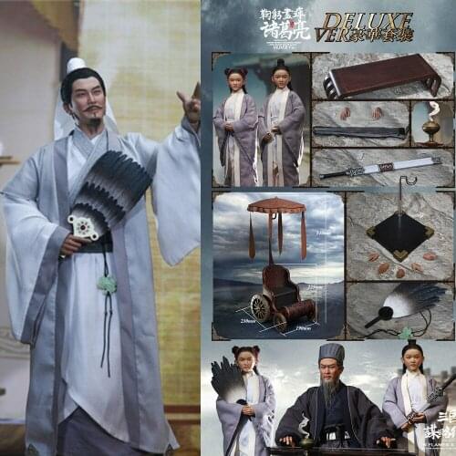 INFLAMES IFT-040/IFT-041/IFT-042/IFT-043 1/6 Scale The Three Kingdoms Zhuge Liang Youth/Middle Aged Model Full Set Toys for Fans
