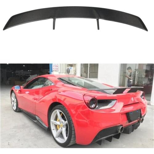 Rear Carbon Fiber Spoiler For Ferrari 488 GTB Wing Lip Spoilers High Quality Auto Accessories