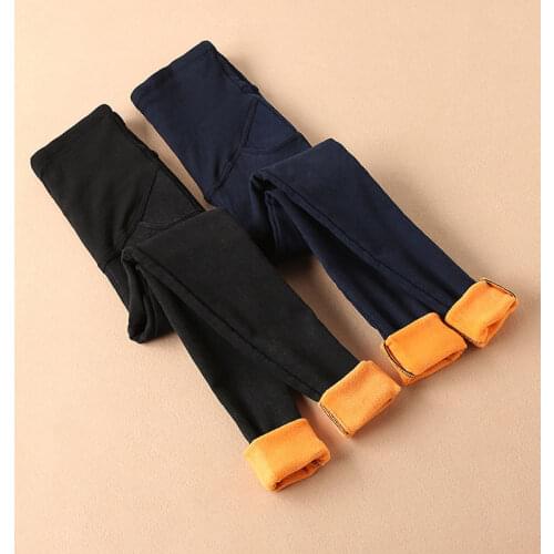 Winter Jeans Maternity Leggings Pants For Pregnant Women Velvet Clothes Stretch Thicken Warm Skinny Leggings Denim Jeans