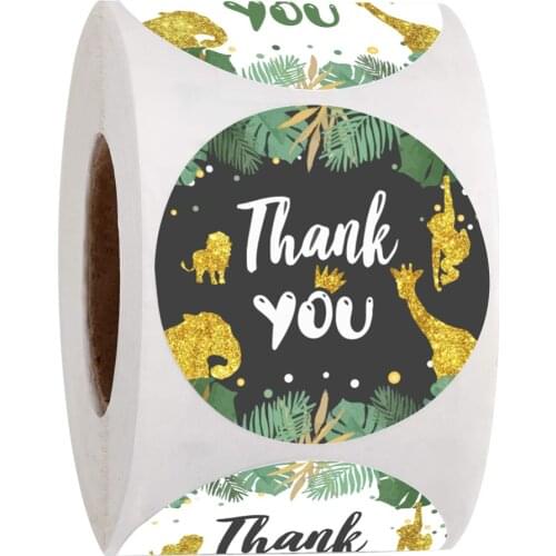100-500Pcs Thank You Stickers Cute Animal Labels For Kid Gift Decor Stickers For Small Business Seal Labels Stationery Sticker