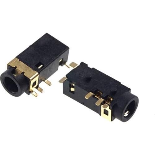 1000pcs Phone jack 3.5mm 5 pin for 5 poles stereo earphone plug SMD type reflow solderable DC30V 0.5A Rohs New