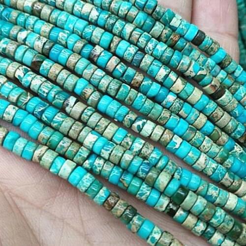 160pcs nature blue stone strings semi precious stone 2x4mm stone disc beads accessories and findings top fashion diy beads