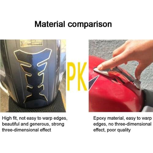 2Pcs Motorbike Fishbone Shape Oil Gas Fuel Tank Pad Protector Stickers Decals