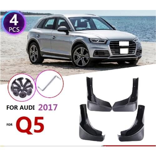 4 PCS Car Mudflaps for Audi Q5 2017 With /Without wheel eyebrows Fender Mud Guard Flap Splash Flaps Mudguards Accessories SLine
