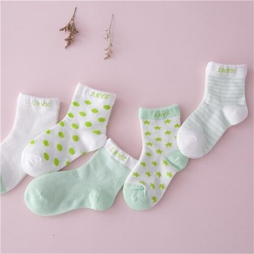 PatPat 5-pack Baby / Toddler Cozy Breathable Cotton Socks