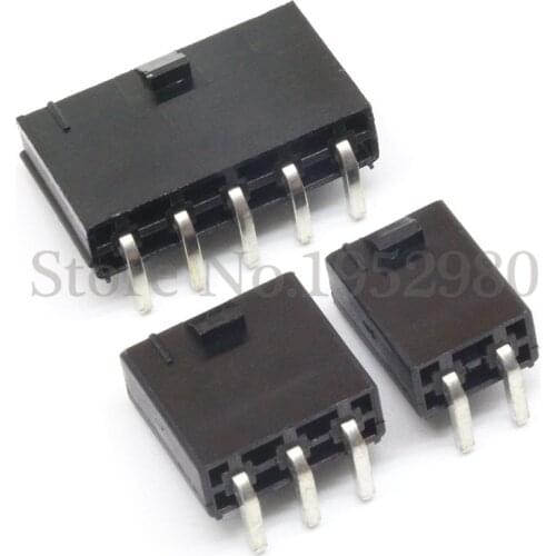 50PCS 4.2mm Connector 5557 Single Row Right Angle Bent Pin Wafer 2/3/4/5/6P Black