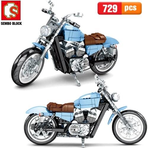 729PCS City High-tech Motorcycle MOC Model Building Blocks Creator Mechanic Racing Car Bricks Assembly Toys For Children Boys