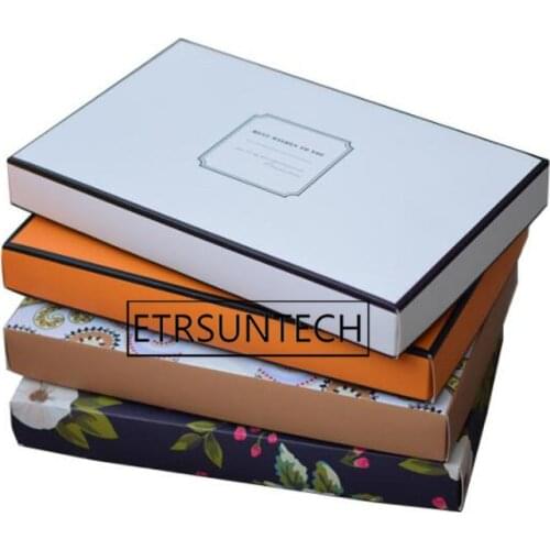 80pcs Large Paper Box For Gifts Scarf/Clothes/Underwear Wedding Birthday Party Wrapping Supplies 28x19x3cm