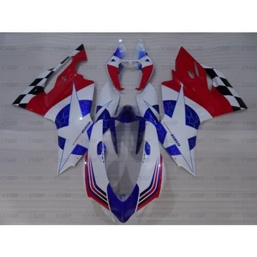 889 2012 - 2014 Abs Fairing 1199S 2012 Bodywork 889 2013 Blue White Star Abs Fairing