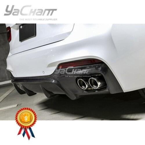 Car-Styling Carbon Fiber Rear Bumper Under Lip Fit For 2015-2019 F16 X6 M Sport 3D Style Rear Diffuser Lip CF