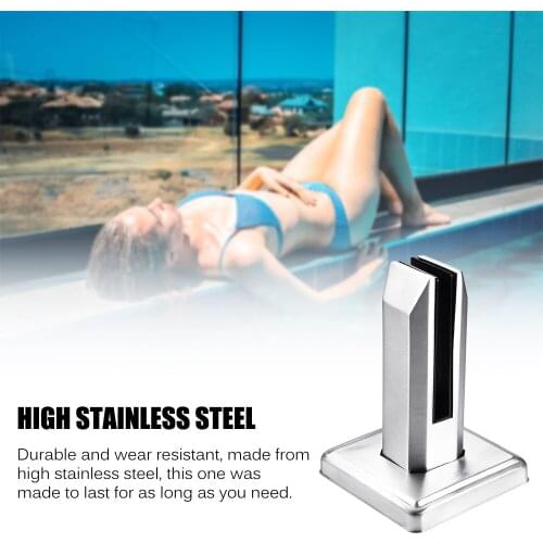 Balustrade Balcony Railing Pool Fence Stainless Steel Glass Clamp Spigot Pool Fence Clamp Fixture Sliver Home Decoration Support