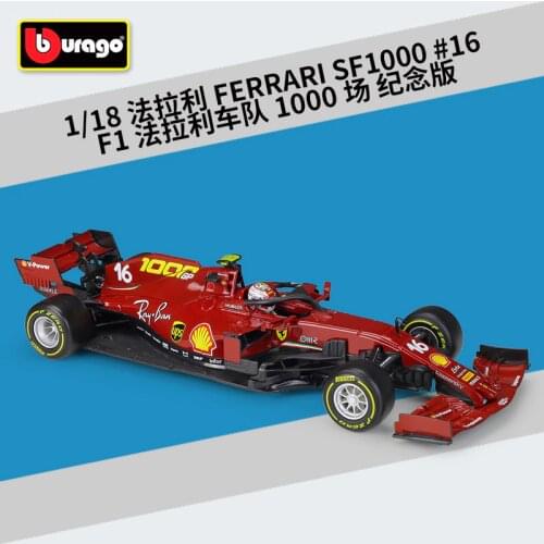 Bburago Diecast Model Car 1:18 Scale 2019 Metal Ferrari F1 Car Formulaa 1 Racing Car SF71H/90 Alloy Toy Car Collection Kid Gift