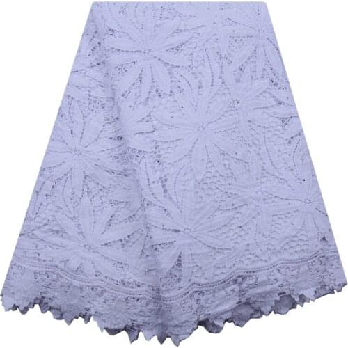 White African Dry Lace Fabric 2020 High Quality Lace Guipure Cord Lace Water Soluble Nigerian Tulle Lace For Wedding Party 1781