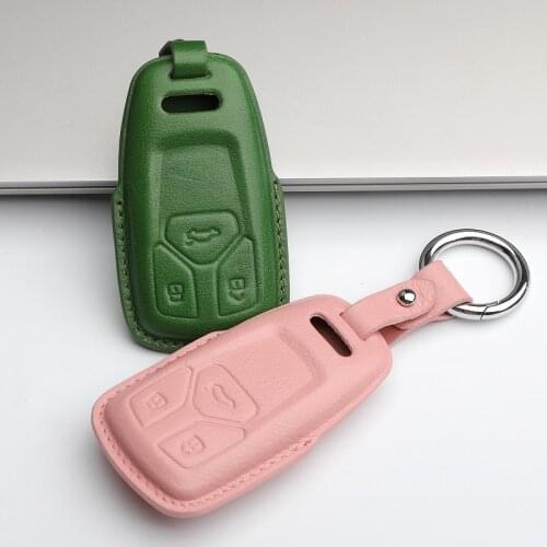 Car Key Cover Case for Audi A4L A4 B9 Q5 Q7 TT TTS TFSI A5 S5 8S 2016 2017 2018 2019 Car Remote Key Fob Cover Accessories